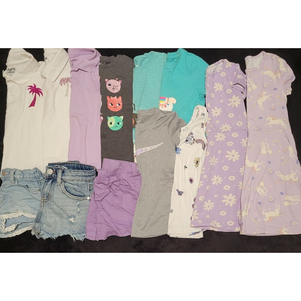 Toddler Girl Size 4T 4/5 Spring Summer Bundle Purple Gray